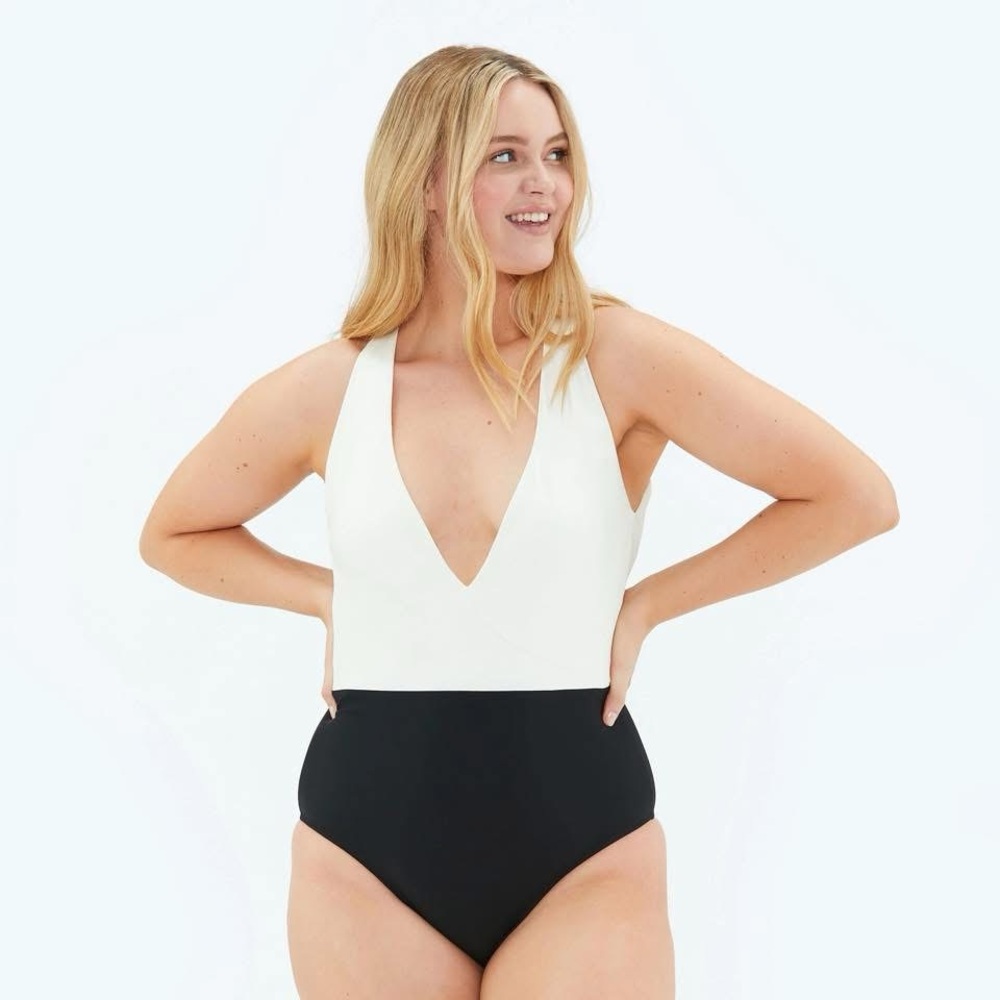Summersalt Black and White One-Piece Swimsuit